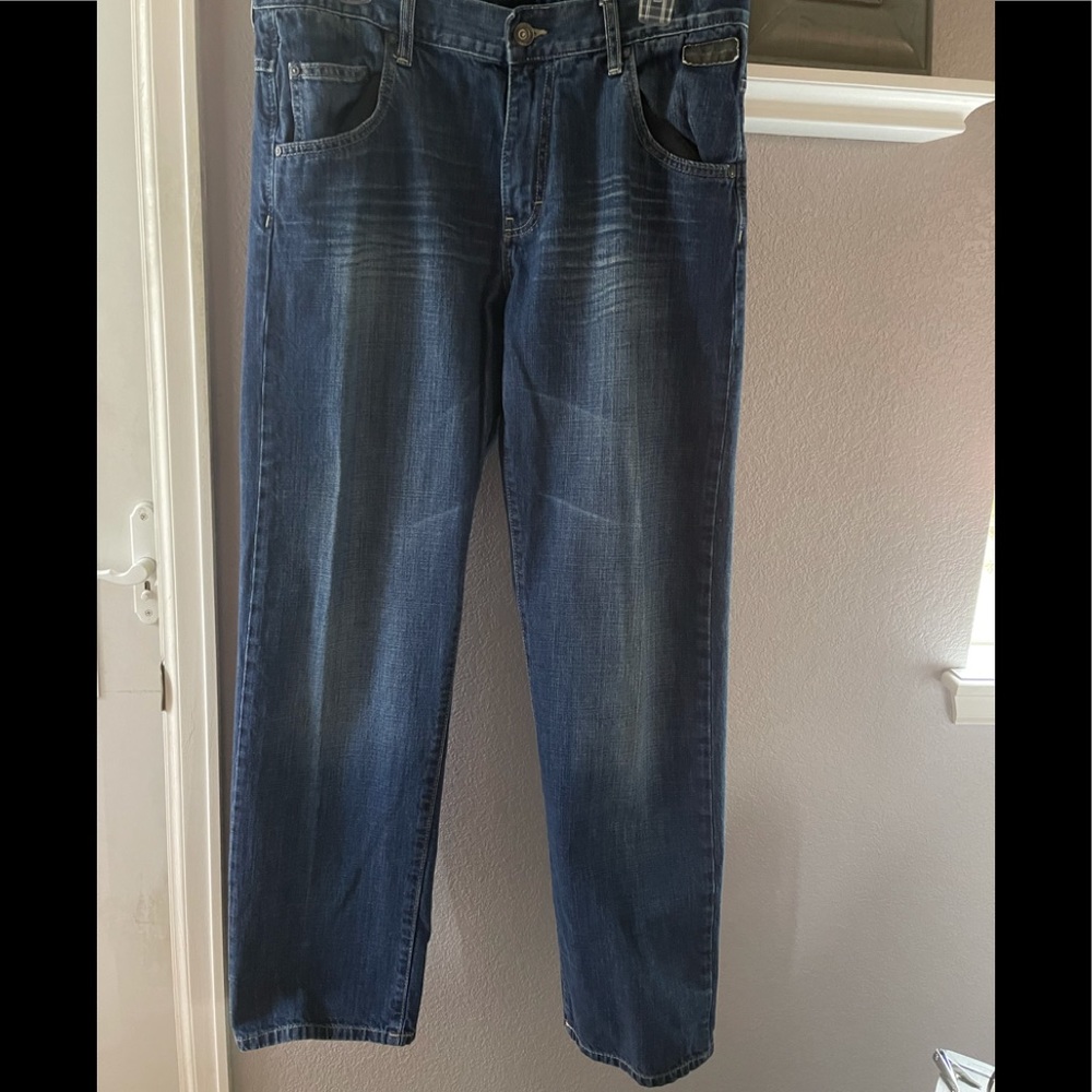 CK Calvin Klein Y2K Mens Vintage Jeans Embroidered back pocket treatment. 34x30